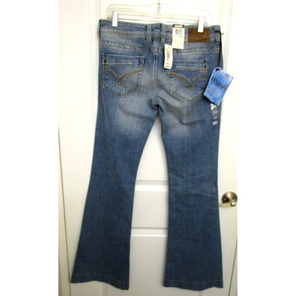 Mavi Kate Bellbottom Jeans 30/34 - Light Bohemian Star Denim 60's Flare NewWTags - Picture 3 of 7
